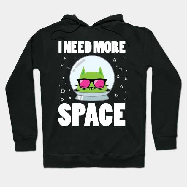 Astronaut Space Cat funny quote Hoodie by teestaan